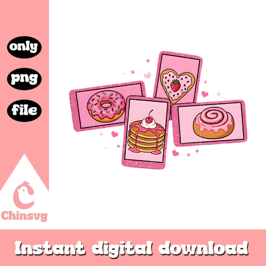 Pink poster cake valentine png, valentines day love​​ png