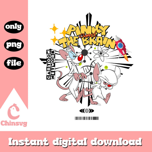 Pinky and the brain cartoon network design png, pinky and brain png