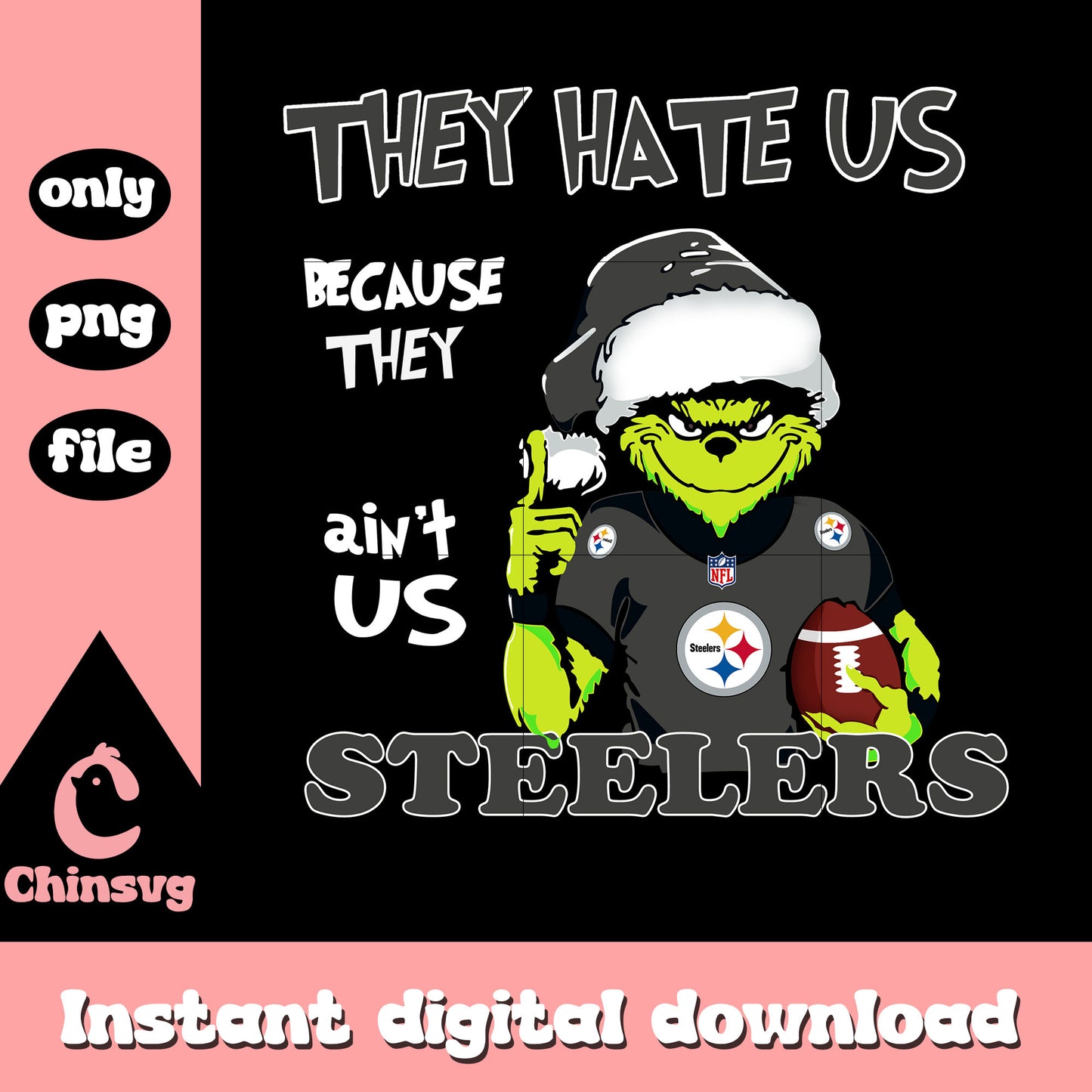 Pittsburgh steelers grinch hat png, steelers footballs​ png