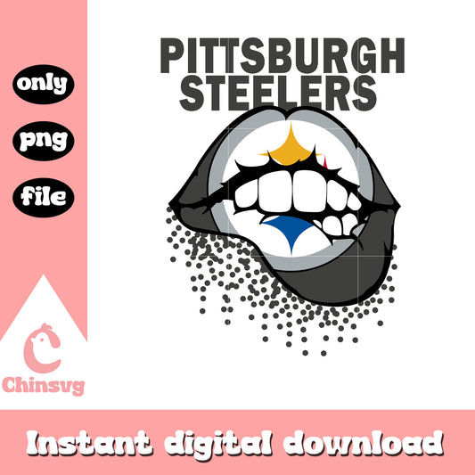 Pittsburgh steelers lips design png, nfl pittsburgh steelers​ png