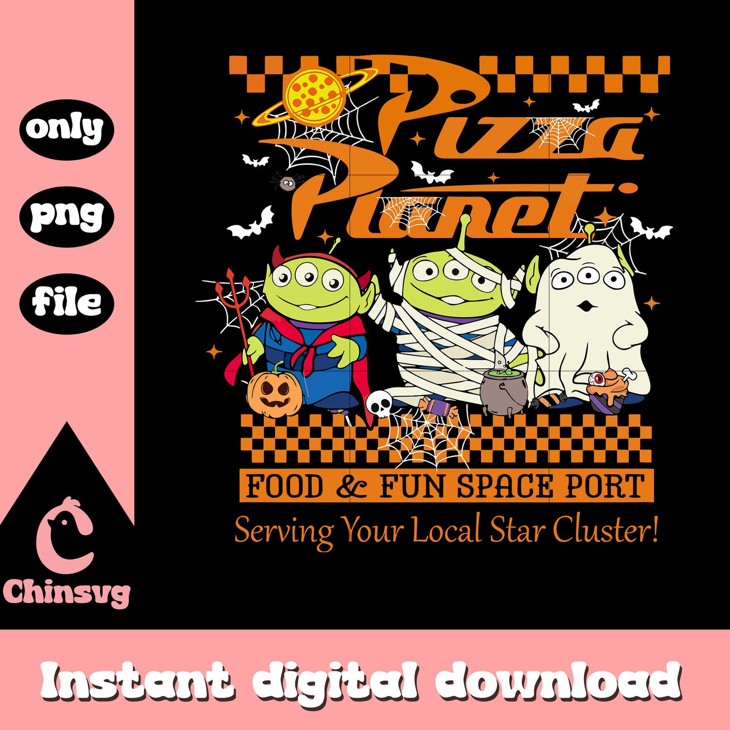 Pizza planet toy story cartoon png, little green alien character png