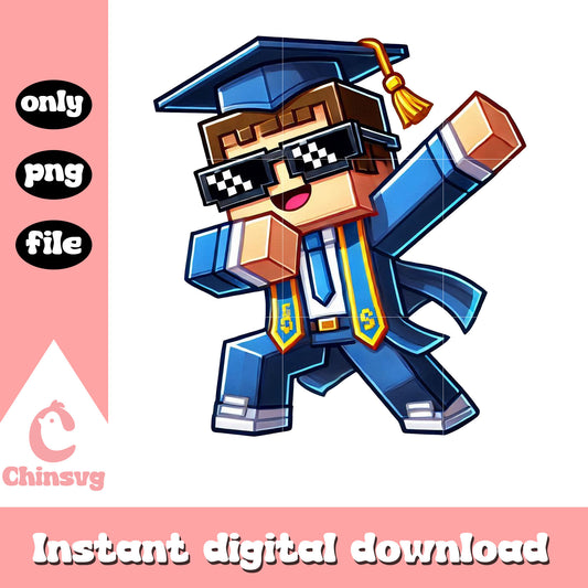 Player minecraft cute design day graduation png, play minecraft png