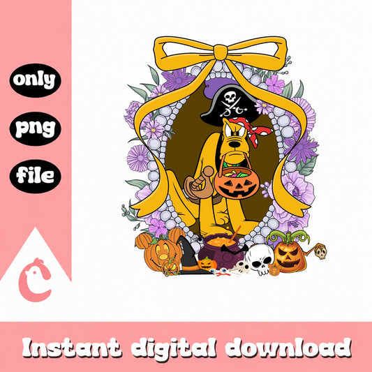 Pluto Dog Halloween Pirate PNG, Disney Halloween PNG, Trick Or Treat PNG