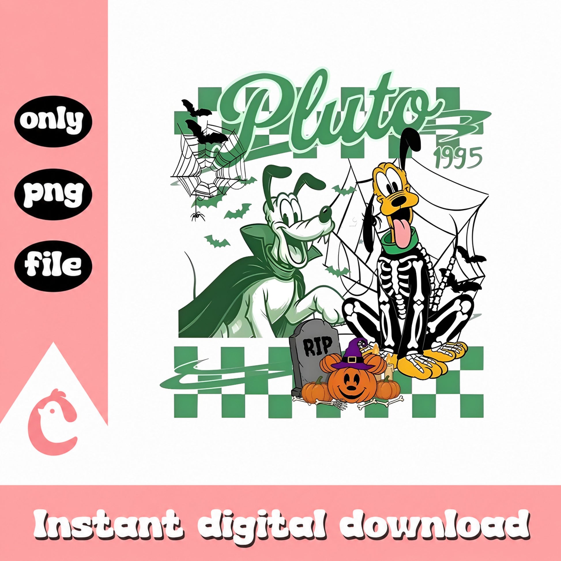 Pluto Halloween SVG, Disney Halloween Bundle, Skeleton PNG