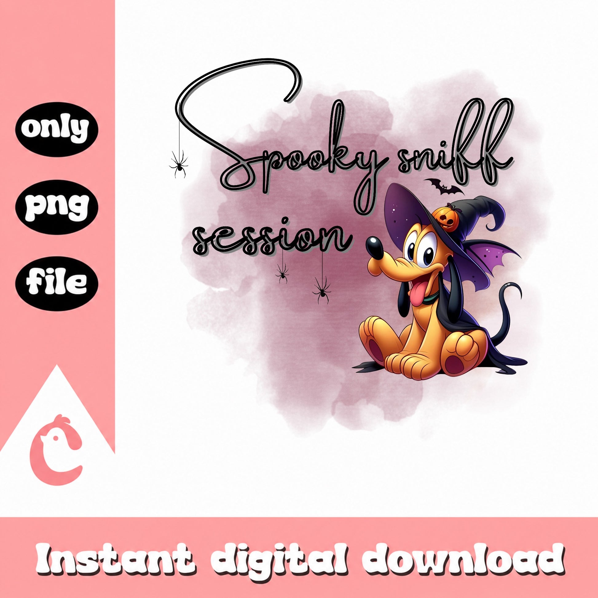 Pluto Spooky Sniff Session PNG, Disney Halloween PNG, Dog PNG