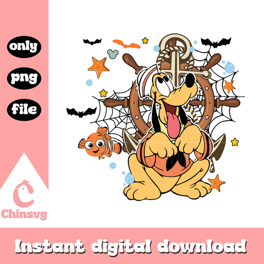 Pluto character disney halloween design png, pluto disney png