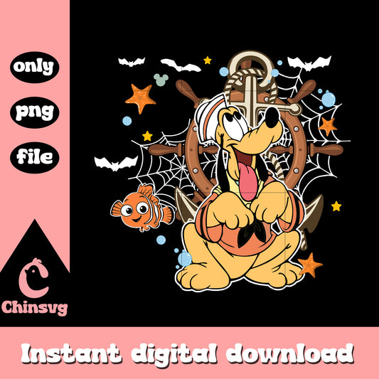 Pluto character disney halloween png, pluto disney halloween png