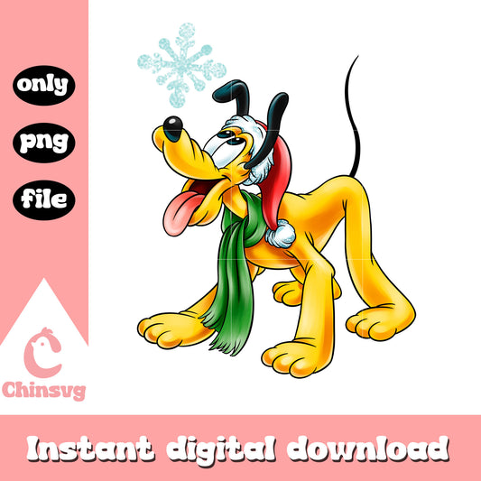 Pluto disney christmas day design png, mickey mouse cartoon png 