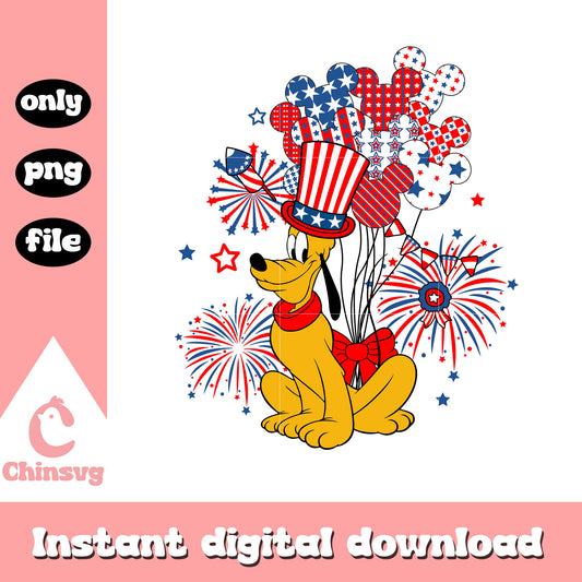 Pluto dog 4th of july png, pluto dog disney png, pluto dog png