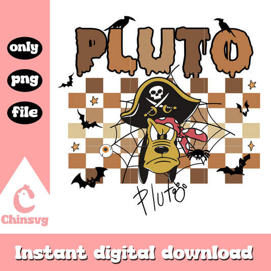 Pluto dog halloween symbol design png, pluto character png, disney halloween png