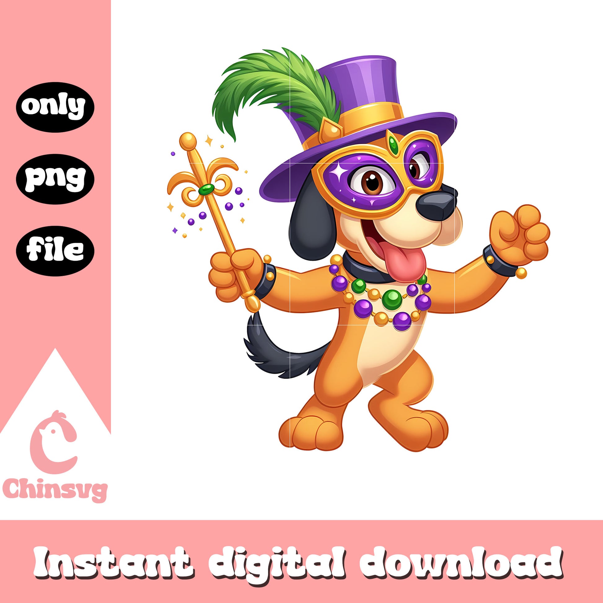Pluto dog mardi gras outfit design png, pluto png, mardi gras png