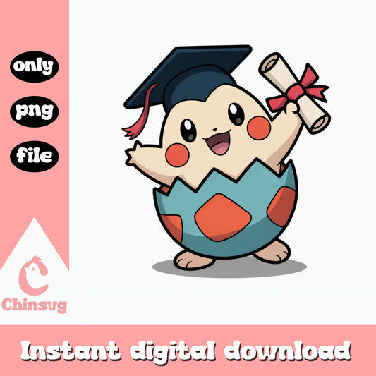 Pokemon Togepi Graduation PNG, Pokemon Graduate PNG, Cute Pokemon PNG