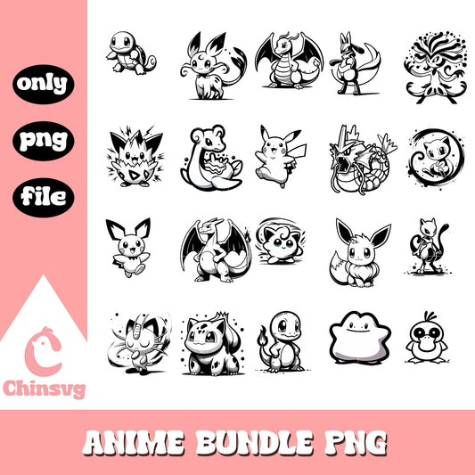 Pokemon casts black white bundle png