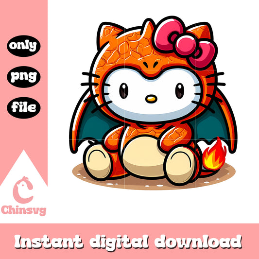 Pokemon costume charizard png, hello kitty png, pokemon png