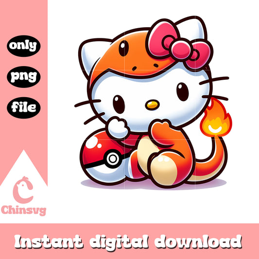 Pokemon costume charmander png, hello kitty png, pokemon png