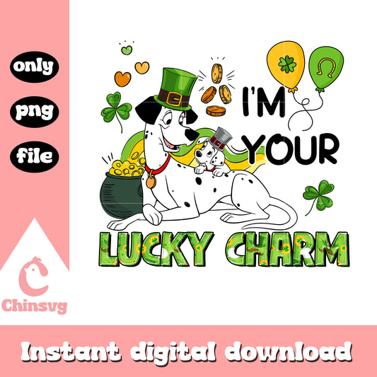 Pongo I'm your lucky charm png, saint patrick day png, cartoon png