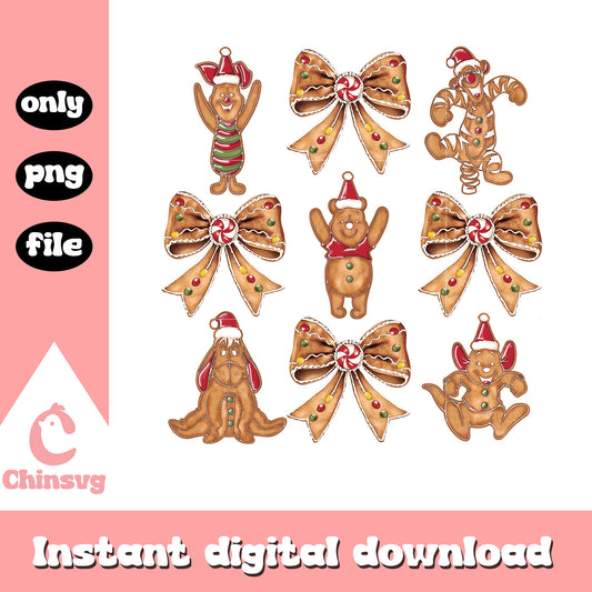 Pooh and friends gingerbread man png, disney cartoon png