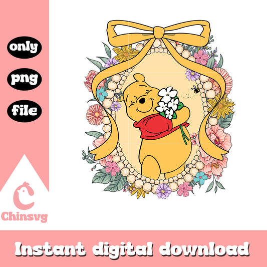 Pooh character character mirror design png, winnie the pooh png