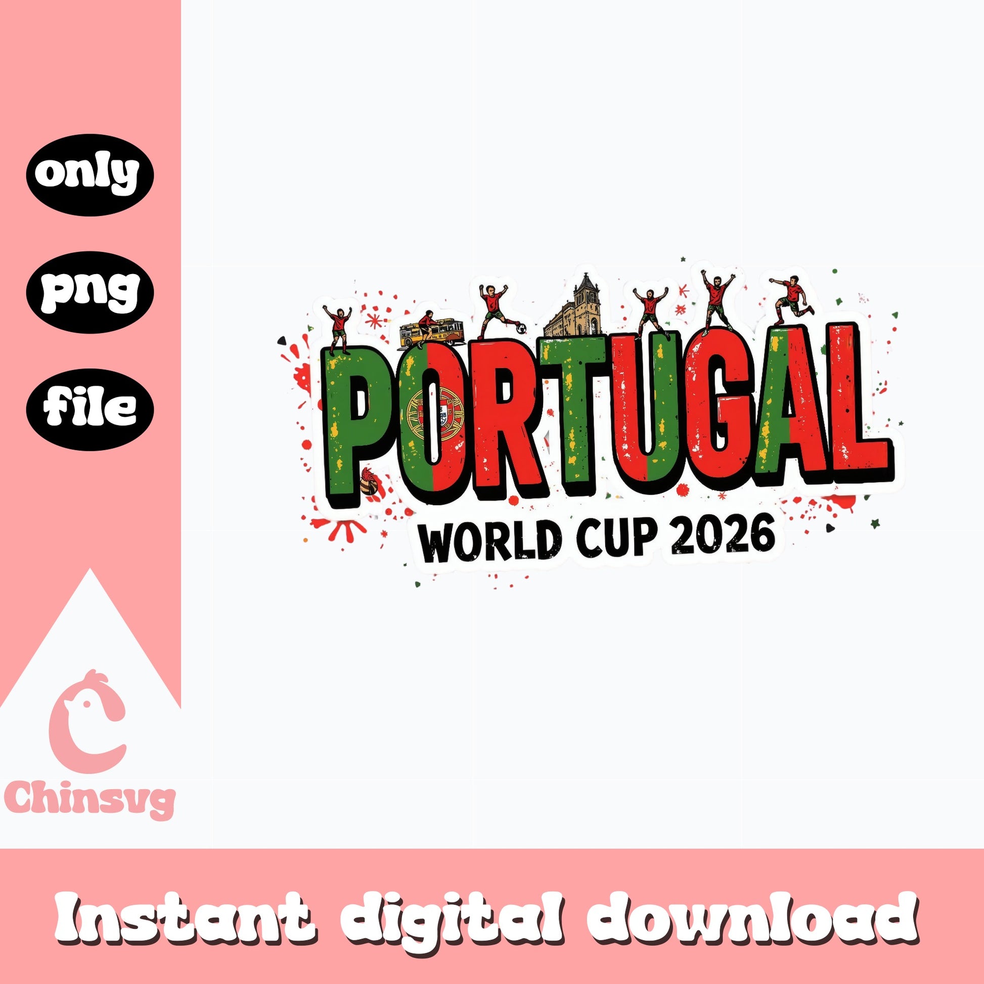 Portugal World Cup 2026 PNG, Soccer Fan Shirt, Football PNG