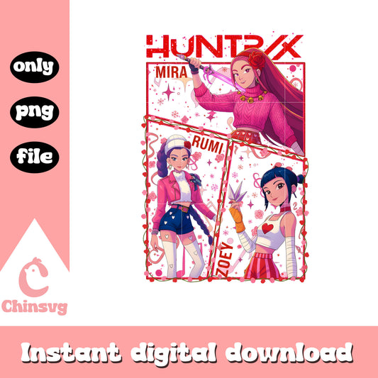 Poster mira and friends png, kpop valentines cards​ png