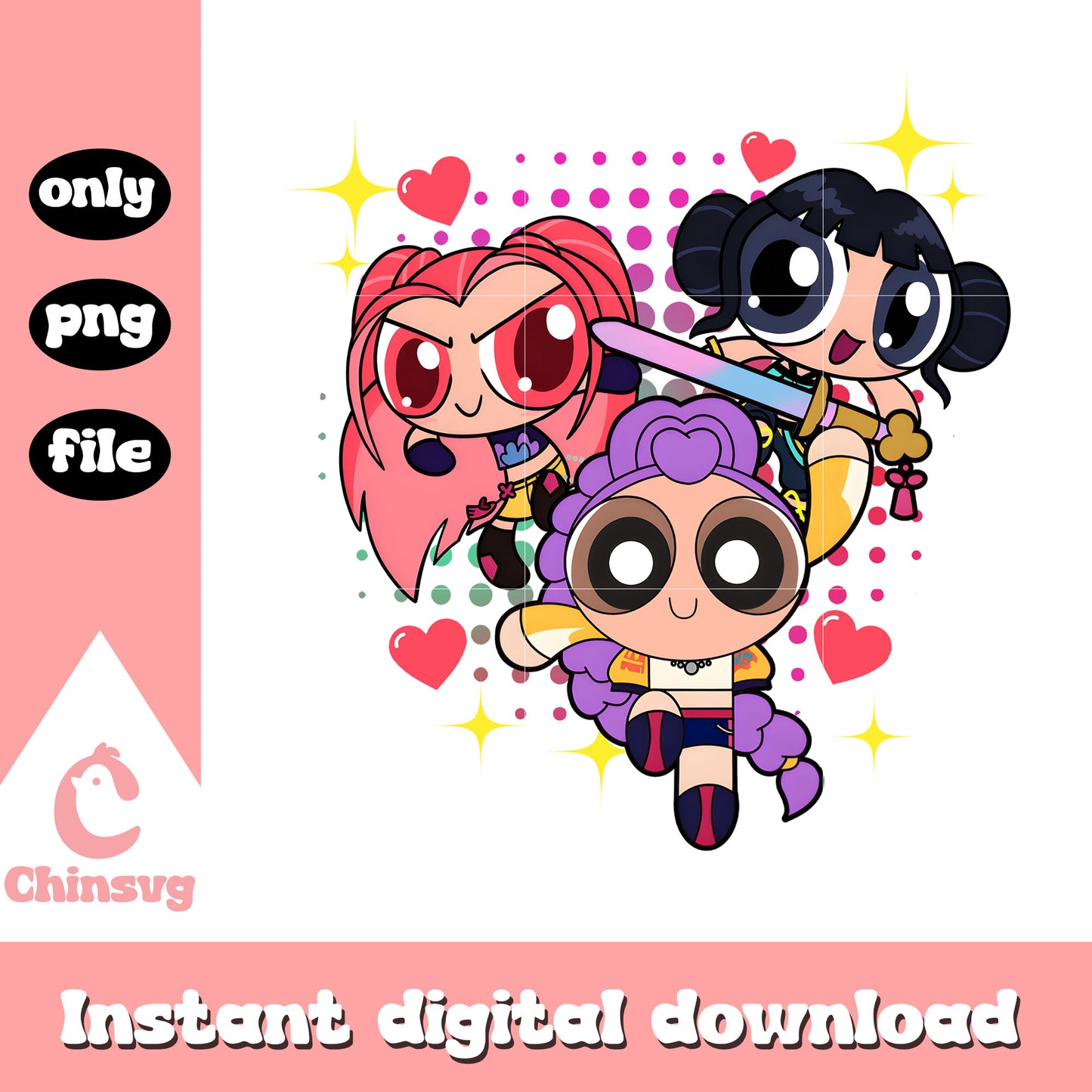 Powerpuff girls huntrix logo png, huntrix kpop demon hunter png