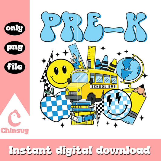 Pre-k school bus clipart png, welcome back to school png