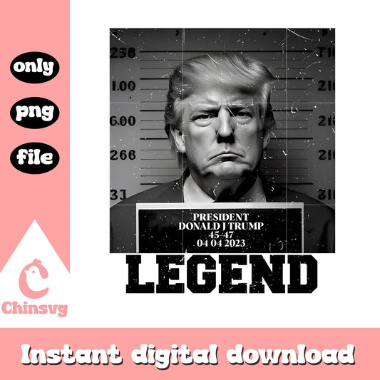 President donald trump 2024 legend png, trump black picture png