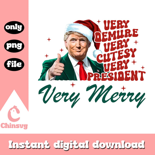 President trump very merry christmas png, trump for christmas​ png