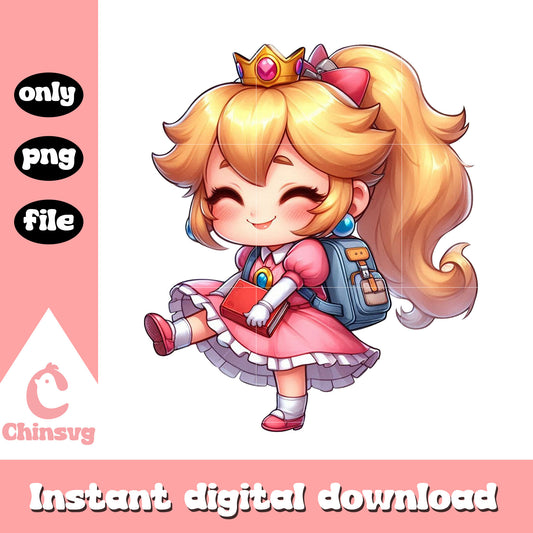 Princess Peach go to school png, cartoon schools png, mario png