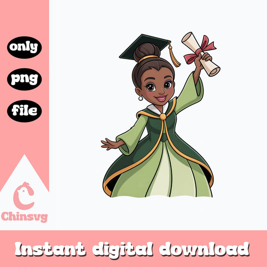 Princess Tiana Graduation PNG, Disney Princess PNG, Graduation PNG
