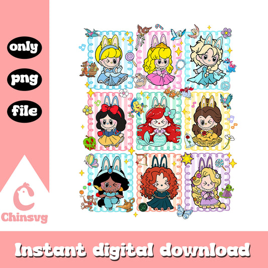 Princess disney labubu doll costume design png, costume labubu png