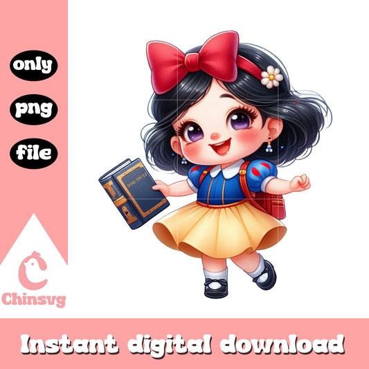 Princess snow white wear uniform png,  school uniform png