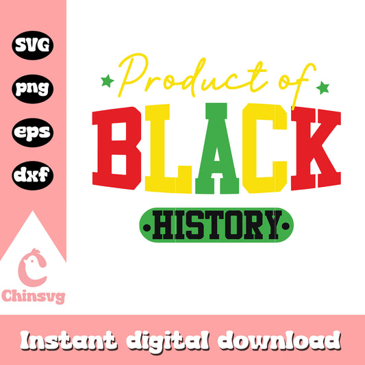 Product of black history logo svg, black history month​ svg