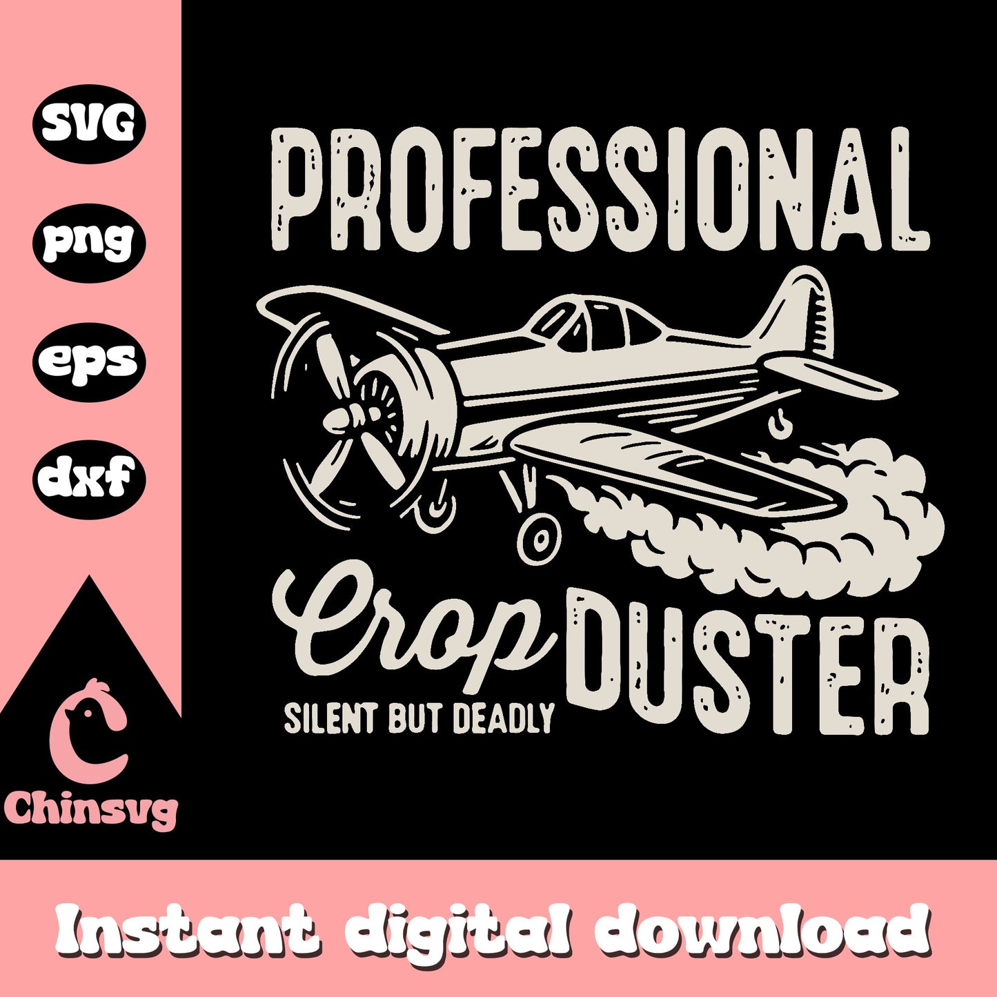 Professional Crop Duster SVG, Funny Fart Quote PNG, SVG PNG