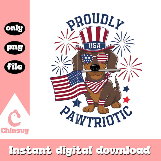 Proudly pawtriotic 4th of july png, 4th of july holiday png