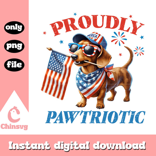 Proudly pawtriotic america design png, independence png