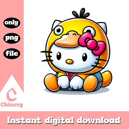Psyduck character design png, hello kitty png, pokemon png