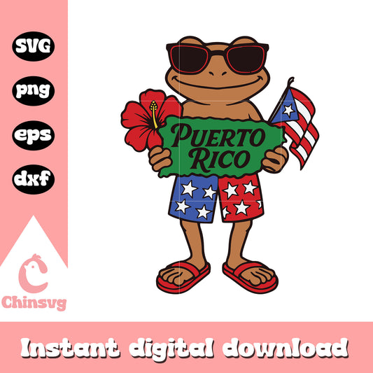 Puerto rico frog funny design svg, puerto rico svg, trending svg