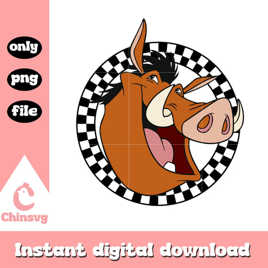 Pumbaa face disney circle caro png,pumbaa face disney basic png