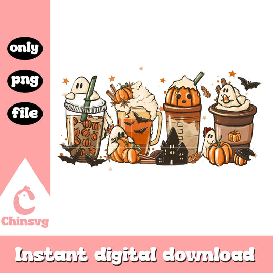 Pumpkin Spiced Latte fall halloween png, fall coffee png