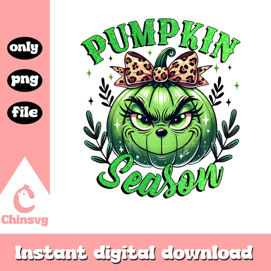 Pumpkin season green christmas design png, christmas pumpkins​ png