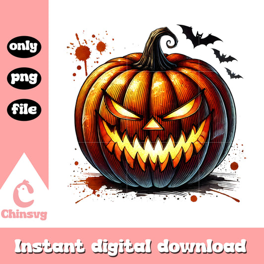 Pumpkin coquette bow horror halloween png, happy halloween png
