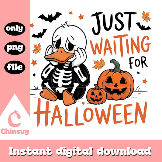 Pumpkin goose just waiting for halloween png, clipart halloween png