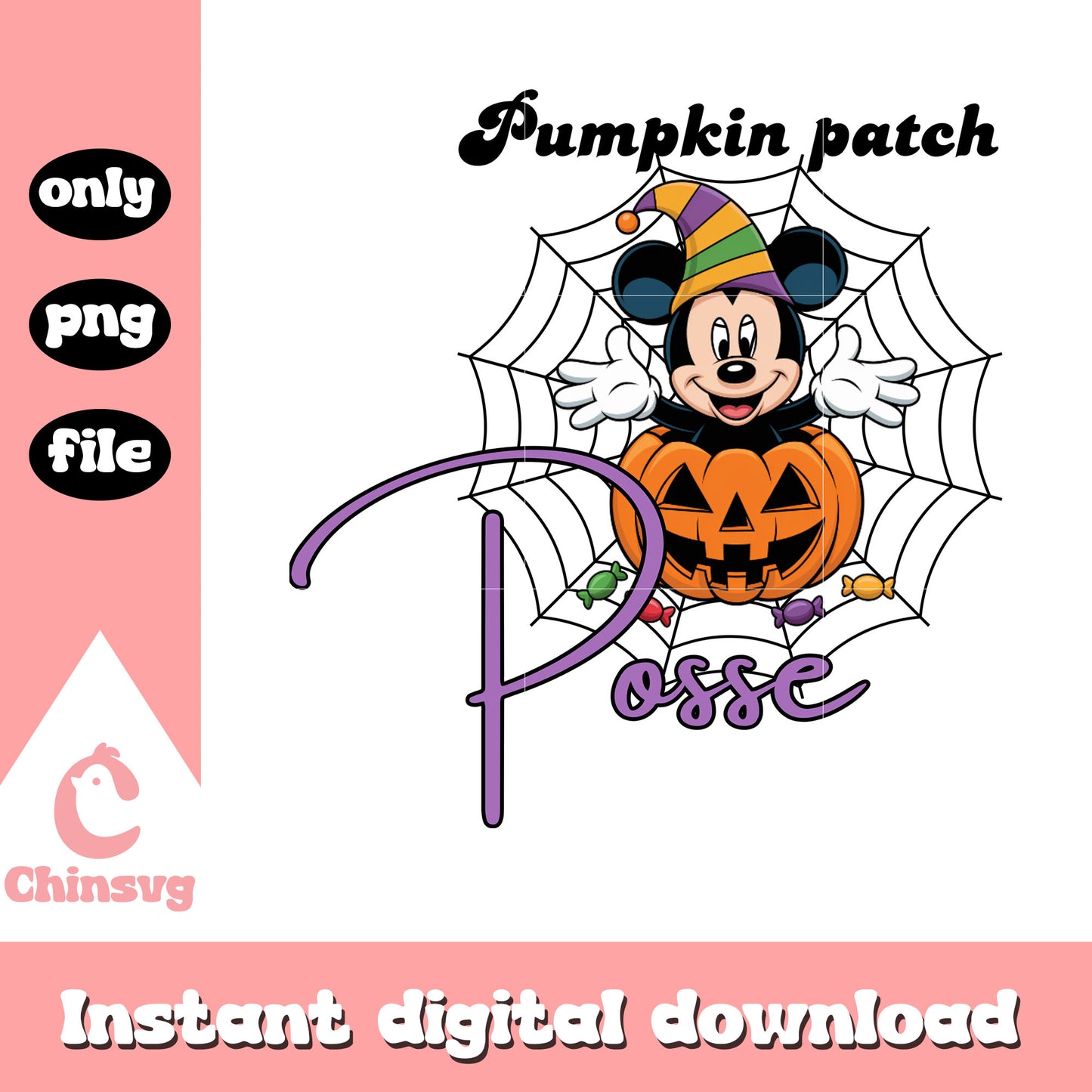 Pumpkin patch posse mickey png, pumpkin png, halloween png
