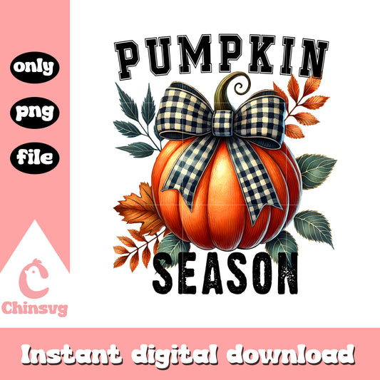Pumpkin season coquette bow halloween png, happy halloween png
