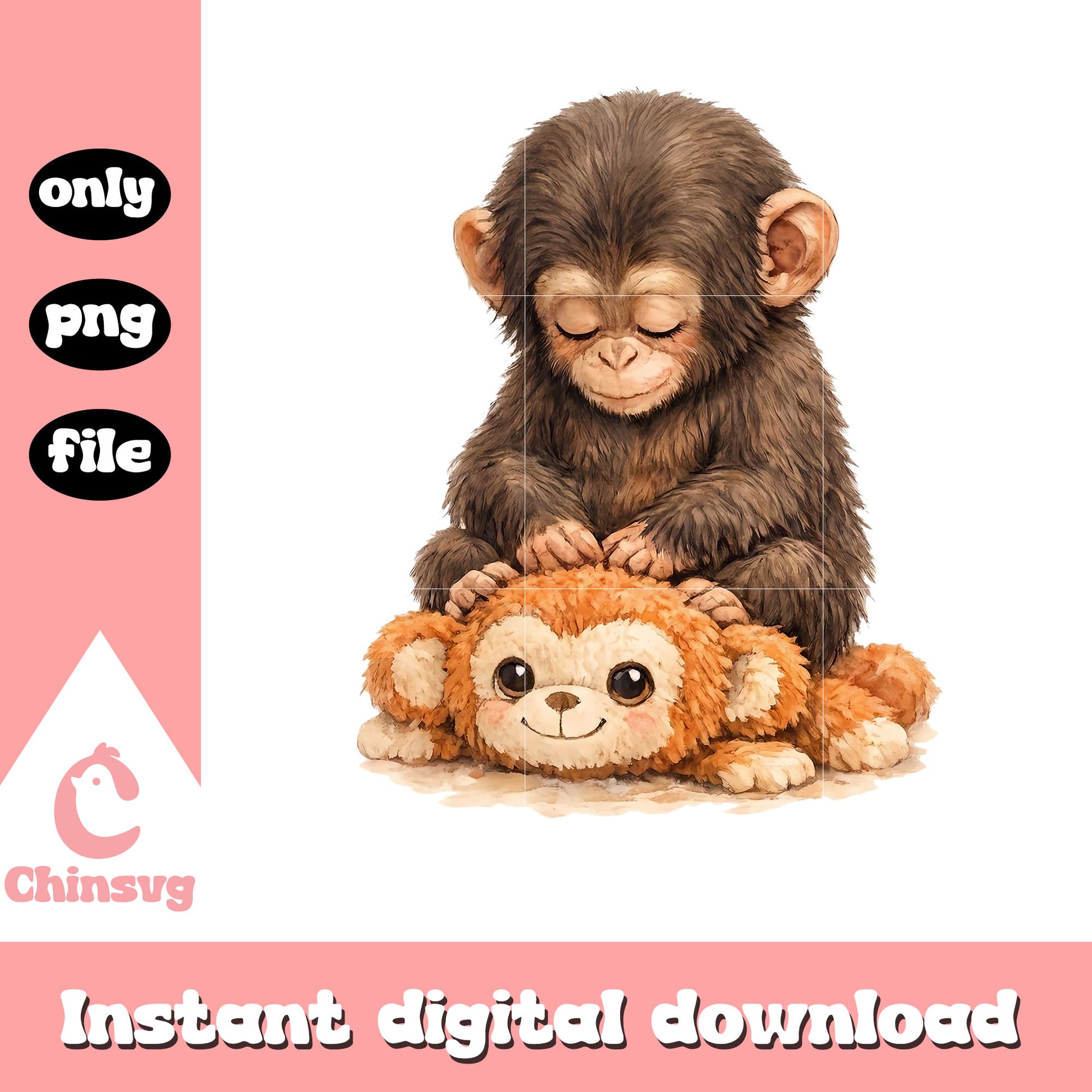 Punch monkey brave watercolor png, monkey puncher​ png, trendy png
