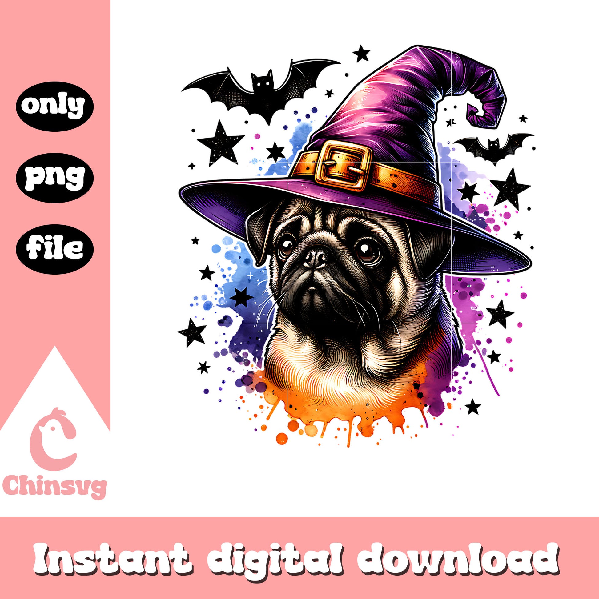 Pup witch hat halloween costume png, happy halloween png