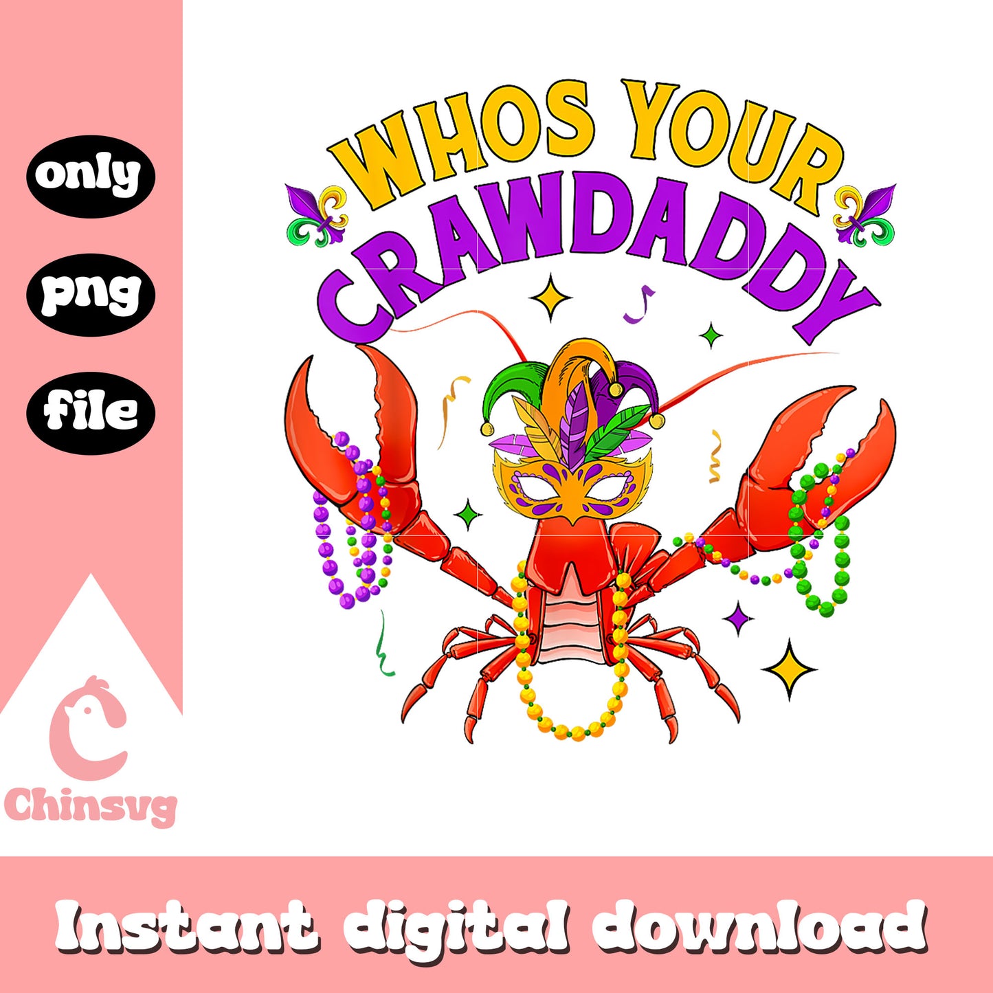 Purple crawfish mardi gras png, mardi gras what it means​ png