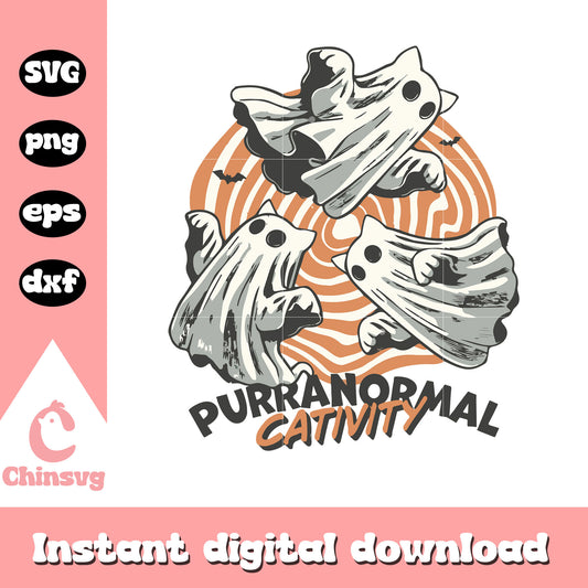 Purranormal cativity halloween design svg, happy halloween svg