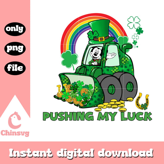 Pushing my luck mickey mouse png, when is st patrick's day png